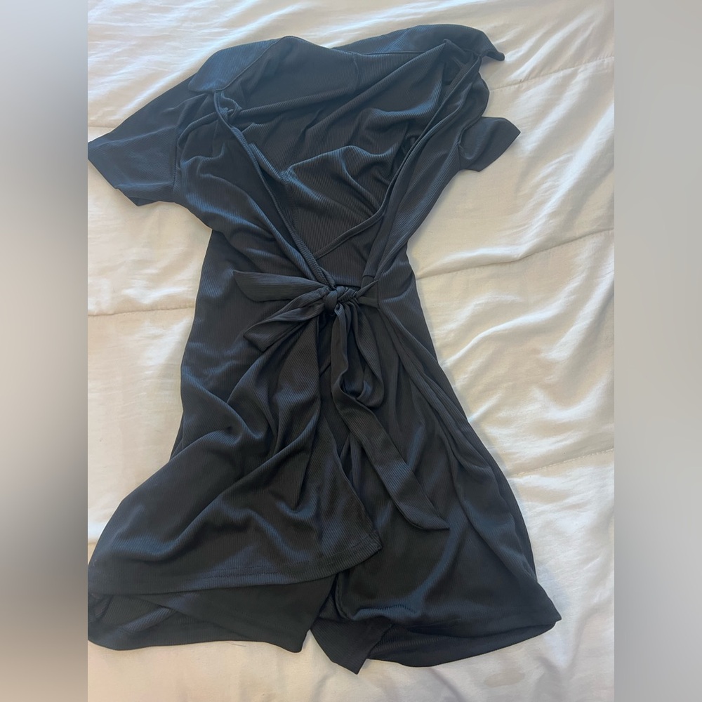 Chic Black Tie-Front Jumpsuit